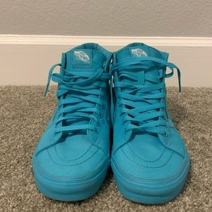 Men size 9 Woman size 10.5 Scuba Blue Sk8hi Vans